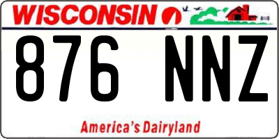 WI license plate 876NNZ