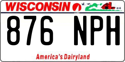 WI license plate 876NPH