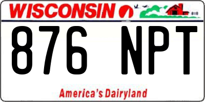 WI license plate 876NPT