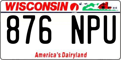 WI license plate 876NPU