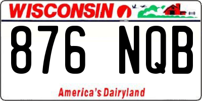 WI license plate 876NQB
