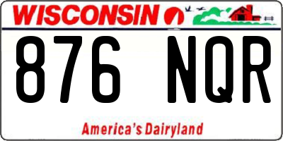 WI license plate 876NQR