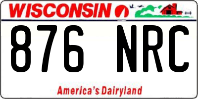 WI license plate 876NRC