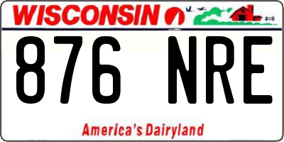 WI license plate 876NRE