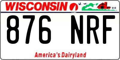 WI license plate 876NRF