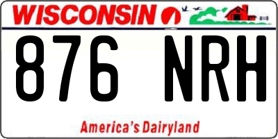 WI license plate 876NRH