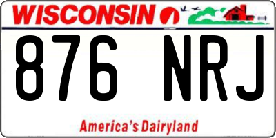 WI license plate 876NRJ