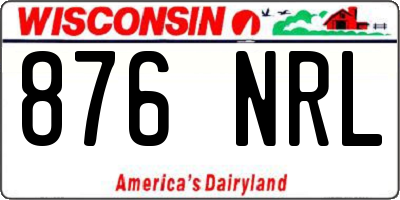 WI license plate 876NRL