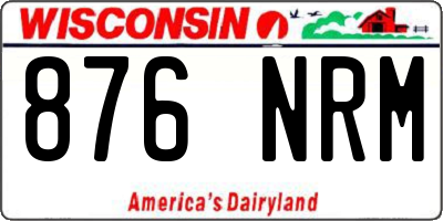 WI license plate 876NRM
