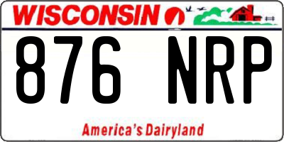 WI license plate 876NRP