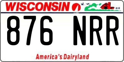 WI license plate 876NRR