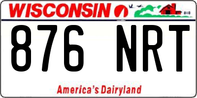 WI license plate 876NRT