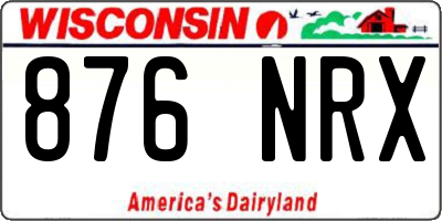 WI license plate 876NRX