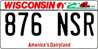 WI license plate 876NSR