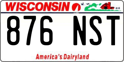 WI license plate 876NST