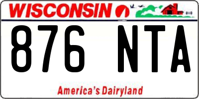 WI license plate 876NTA