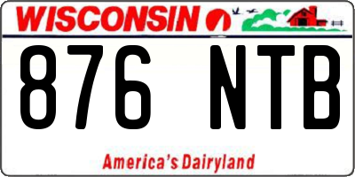 WI license plate 876NTB
