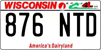 WI license plate 876NTD