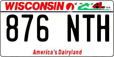 WI license plate 876NTH