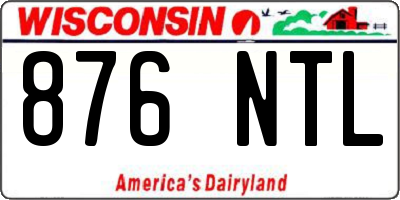 WI license plate 876NTL