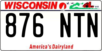 WI license plate 876NTN