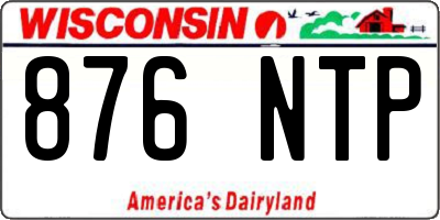WI license plate 876NTP
