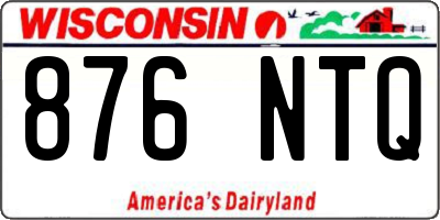 WI license plate 876NTQ