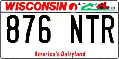 WI license plate 876NTR