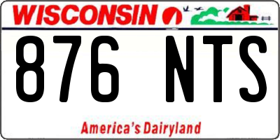 WI license plate 876NTS