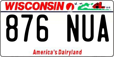 WI license plate 876NUA