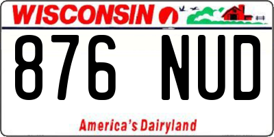 WI license plate 876NUD