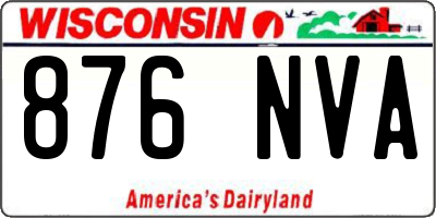 WI license plate 876NVA