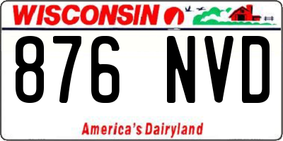 WI license plate 876NVD