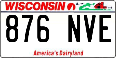 WI license plate 876NVE