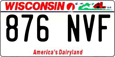 WI license plate 876NVF