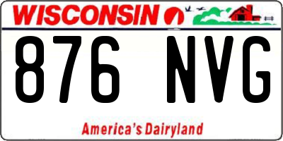 WI license plate 876NVG