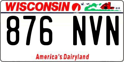 WI license plate 876NVN