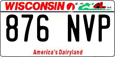 WI license plate 876NVP