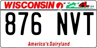 WI license plate 876NVT