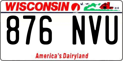 WI license plate 876NVU