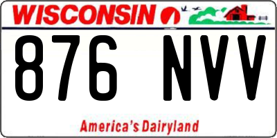 WI license plate 876NVV