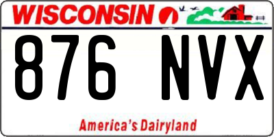 WI license plate 876NVX