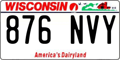WI license plate 876NVY