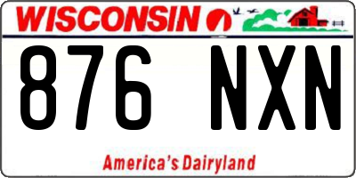 WI license plate 876NXN