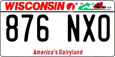WI license plate 876NXO