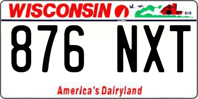 WI license plate 876NXT