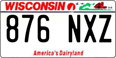 WI license plate 876NXZ
