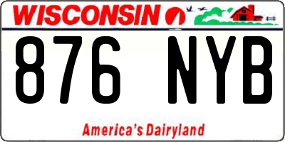WI license plate 876NYB