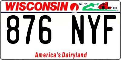 WI license plate 876NYF