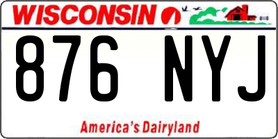 WI license plate 876NYJ